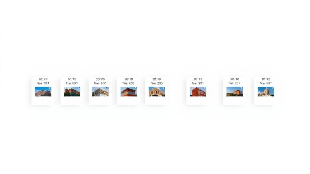 Wayback Machine snapshot selection showing multiple archived versions with dates and preview thumbnails