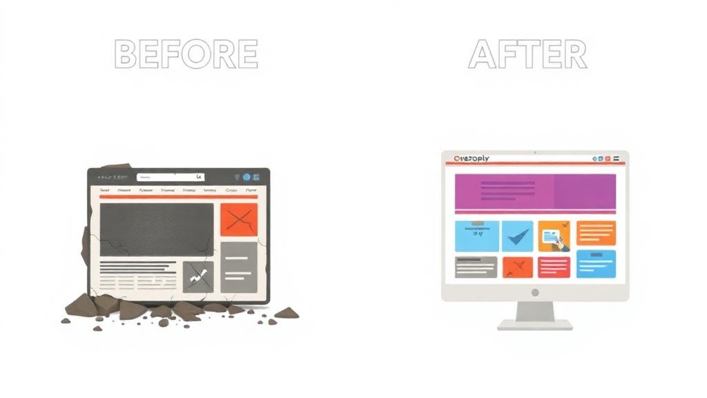 Comparison of manual versus automatic website restore