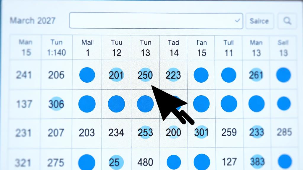 Selecting a snapshot date in Wayback Machine Wayback Machine calendar interface showing available snapshots for a domain with highlighted dates